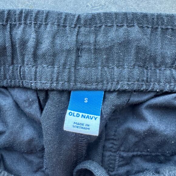 Vintage Y2k Old Navy Linen Blend Black Basic Essentials Pants Women's Small - Picture 3 of 6